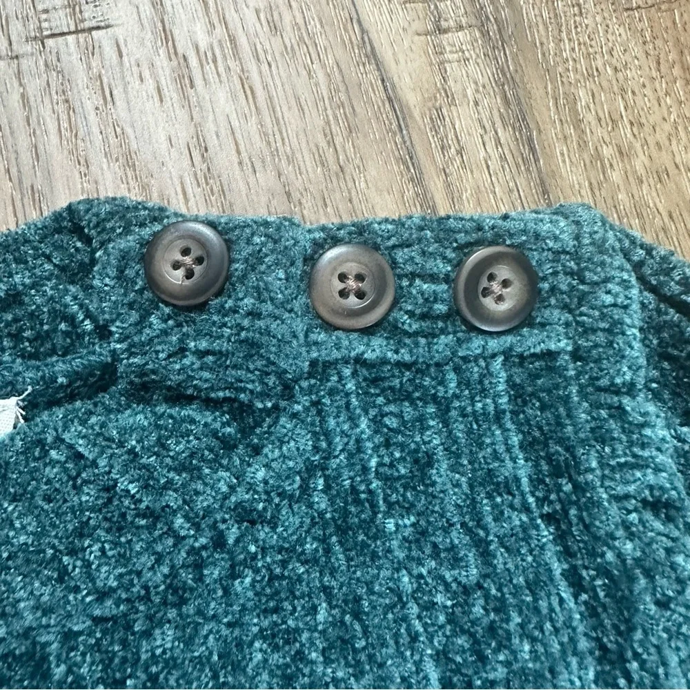 NWT! Baby Gap Infant Girl’s Sweater, Dark‎ Green, Buttons, S/M 3-12m